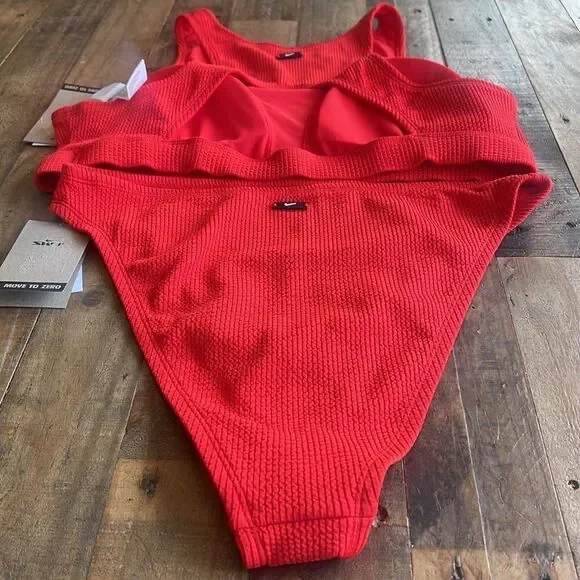 Nike Women's High Neck Bikini Top and Nike Women's High Waist Bikini Bottoms - Picture 3 of 5